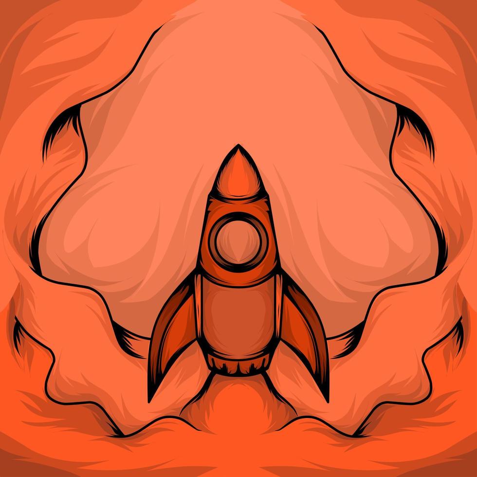orange raket illustration vektor