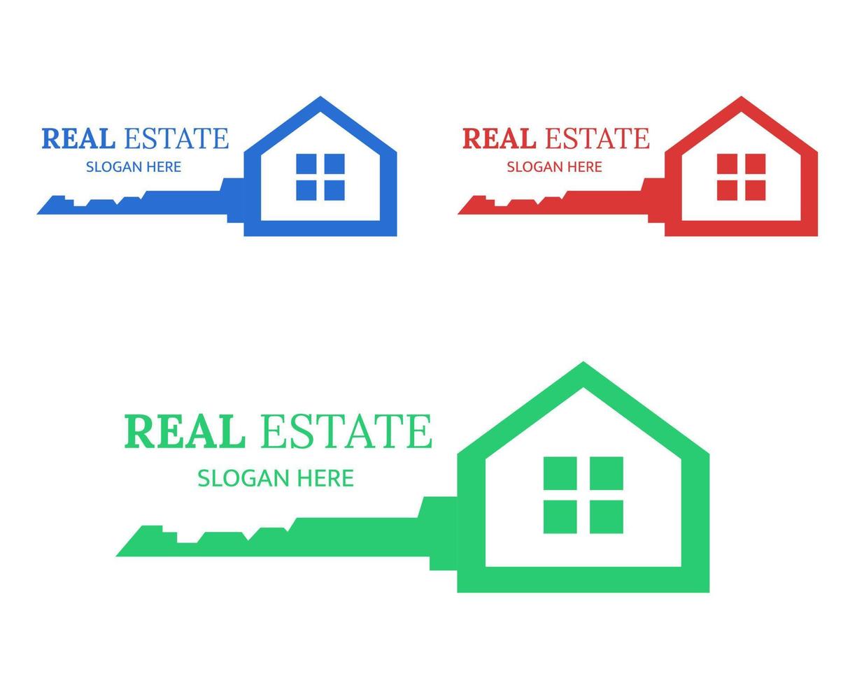 Illustrationsvektordesign der Immobilienlogoschablone für Geschäft oder Firma vektor