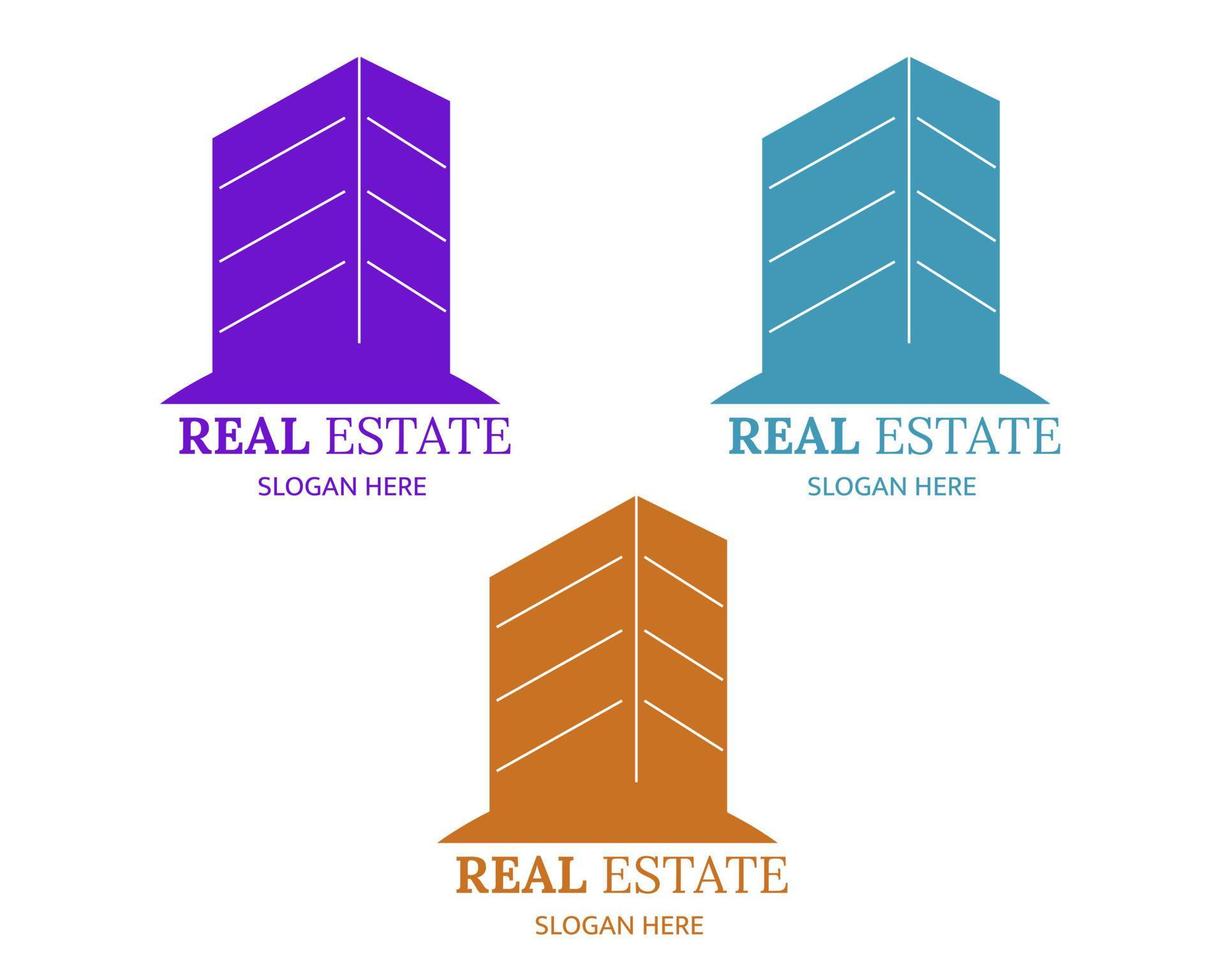 Illustrationsvektordesign der Immobilienlogoschablone für Geschäft oder Firma vektor