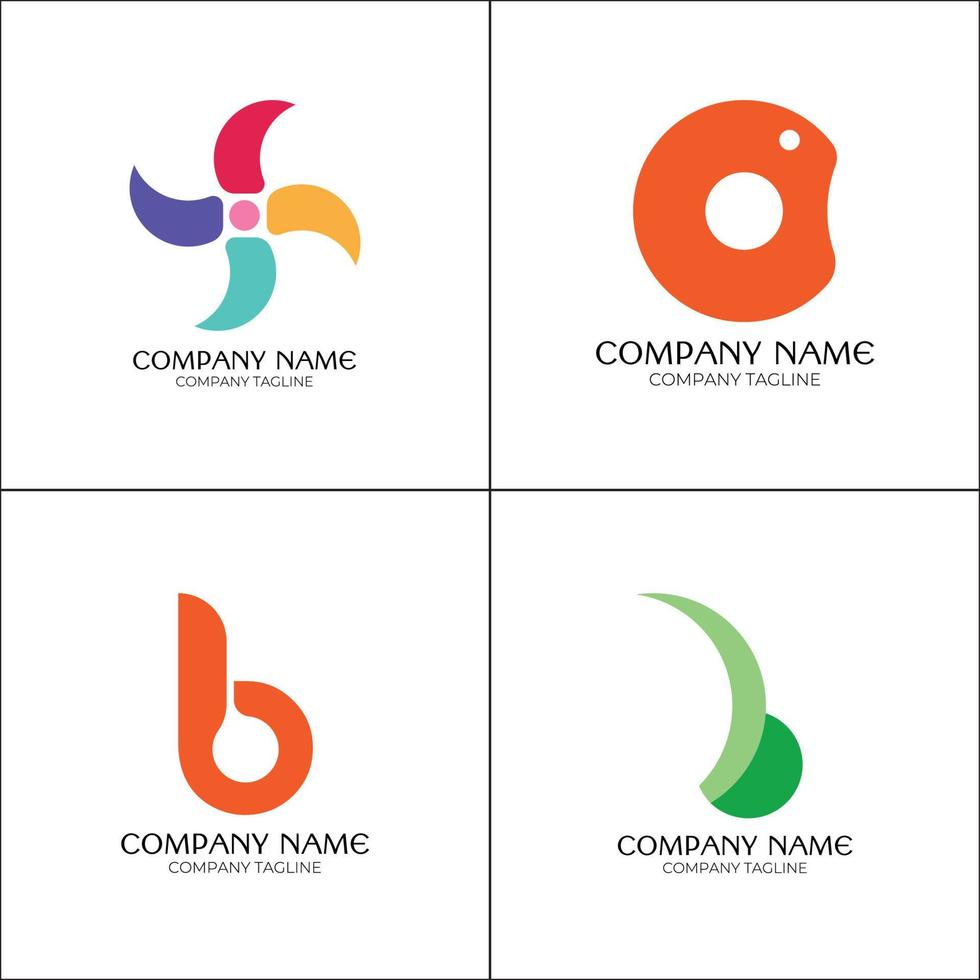 abstraktes farbenfrohes Logo-Design vektor