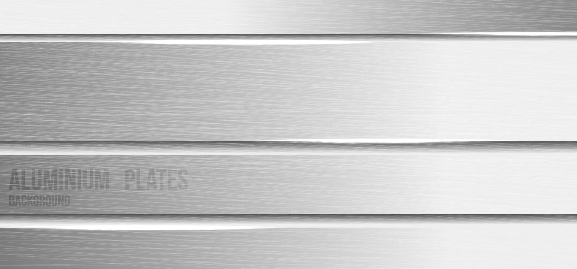 abstrakte silberne Metallbürsten-Aluminiumblech-Plattenschablone. hintergrunddesign für kopierraum von text. Illustrationsvektor vektor
