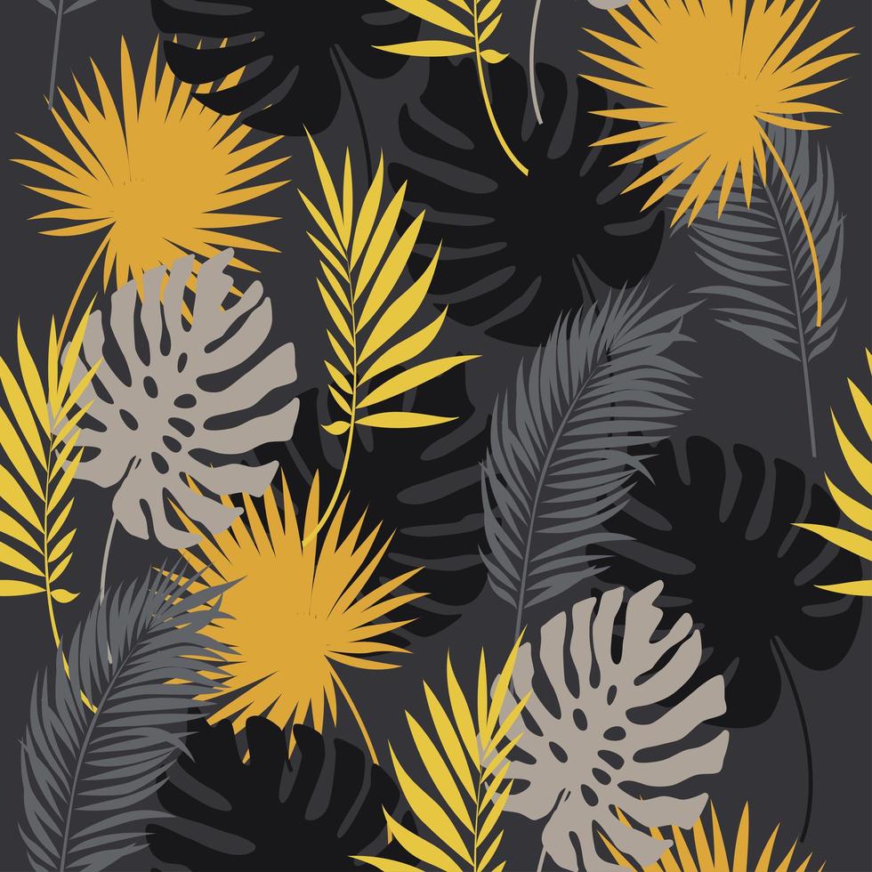 spektakulär botanisk design. vektor sömlös ritning med tropiska löv.