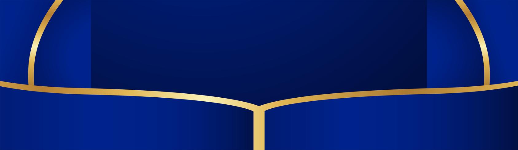 Abstrakter blauer Hintergrund in der erstklassigen indischen Art. Template-Design für Cover, Business-Präsentation, Web-Banner, Hochzeitseinladung und Luxusverpackungen. Vektorabbildung mit goldener Grenze. vektor