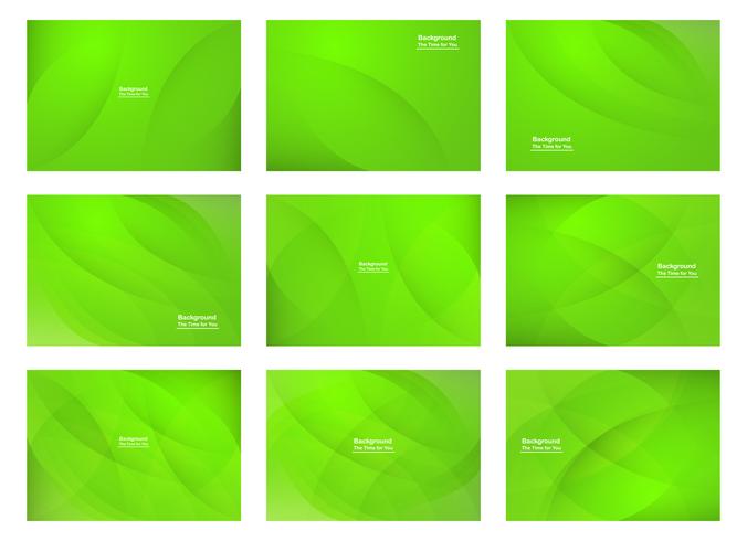 Satz grüner abstrakter Hintergrund mit Kopienraum für Text. Modernes Template Design für Cover, Web Banner, Screen und Magazine. Vektor-illustration vektor