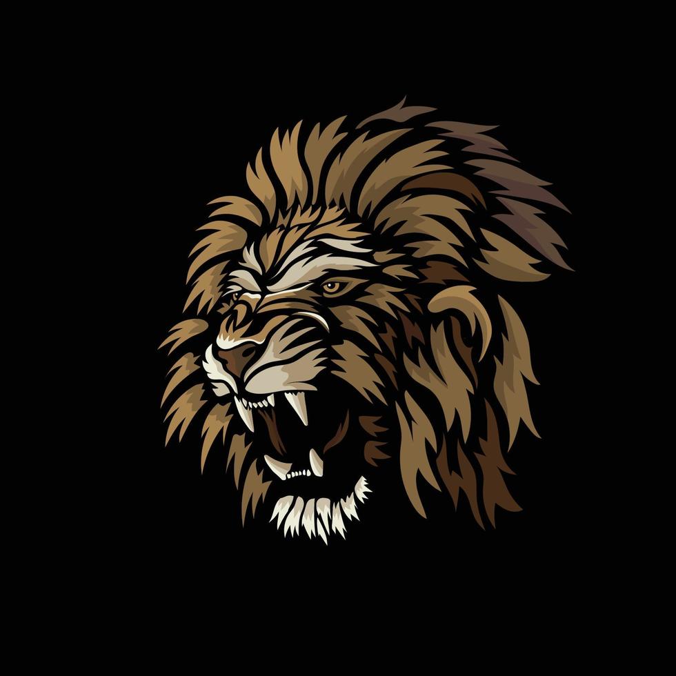 färgglada tribal lejonhuvud fäst vektor