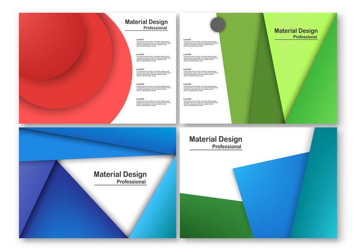 Abstrakt modern materialdesign i pappersskuren typ med textutrymme. Mall för företagspresentation, omslag, broschyr, bakgrund och layout. Vektor illustration.