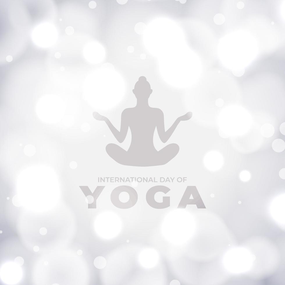 internationale Yoga-Tagesdesign menschliche Meditationsvektorillustration vektor