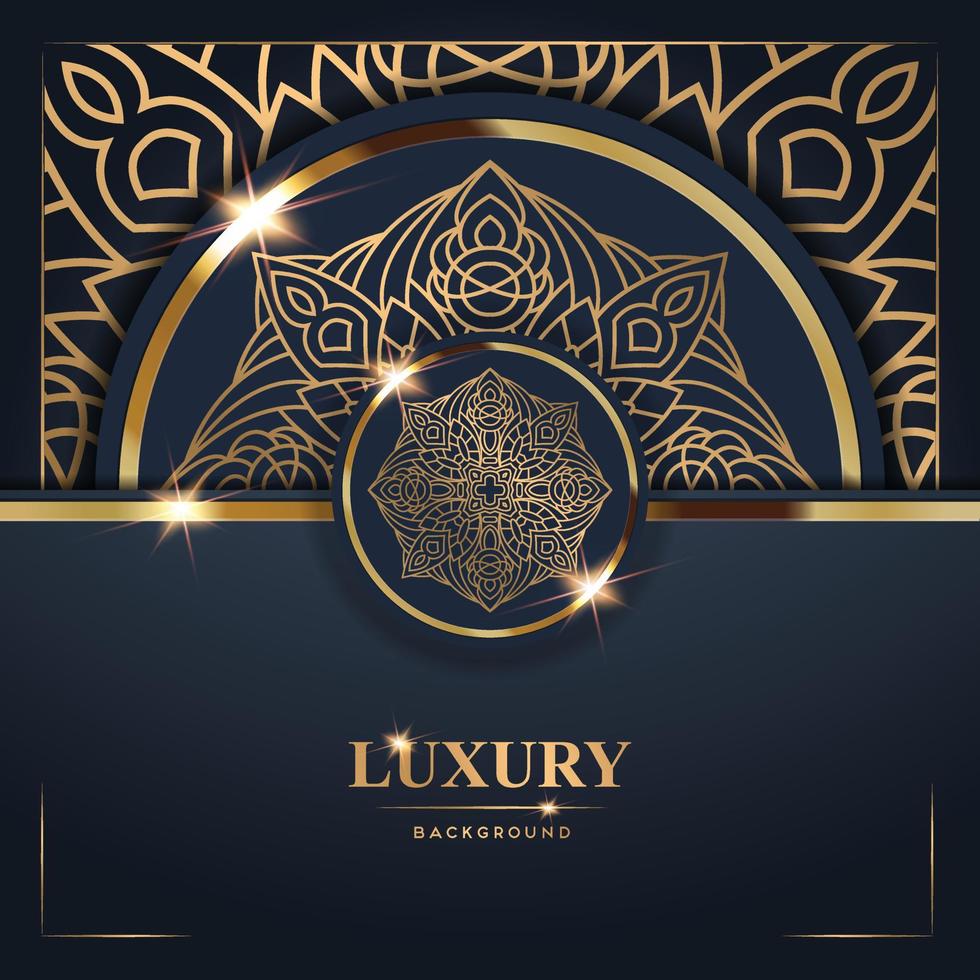 Luxuriöser goldener Mandala-Hintergrund kostenloser Vektor
