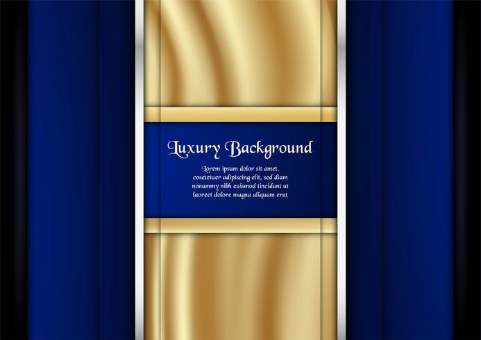 Abstrakter blauer Hintergrund im erstklassigen Konzept mit Goldfarbe. Template-Design für Cover, Business-Präsentation, Web-Banner, Hochzeitseinladung und Luxusverpackungen. vektor