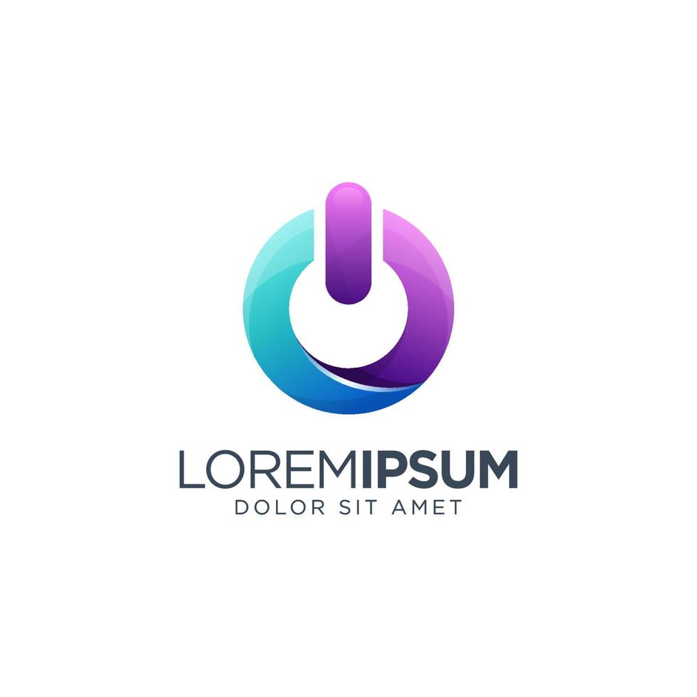 makt logotyp med gradient vektor