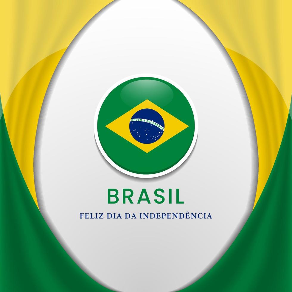 Brasilien flagga bakgrund koncept för Brasiliens självständighetsdagen illustration vektor