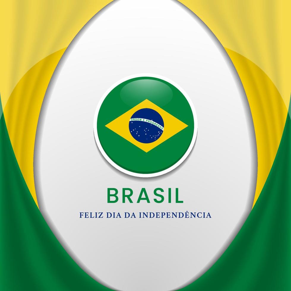 brasilien-flaggenhintergrundkonzept für brasilien-unabhängigkeitstagillustration vektor