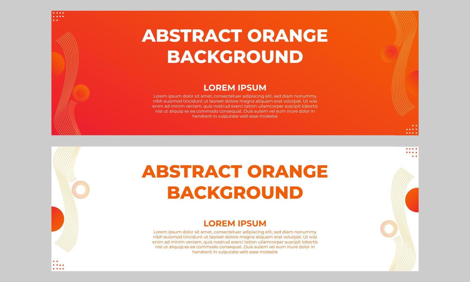 abstrakt orange gradient banner mall vektor