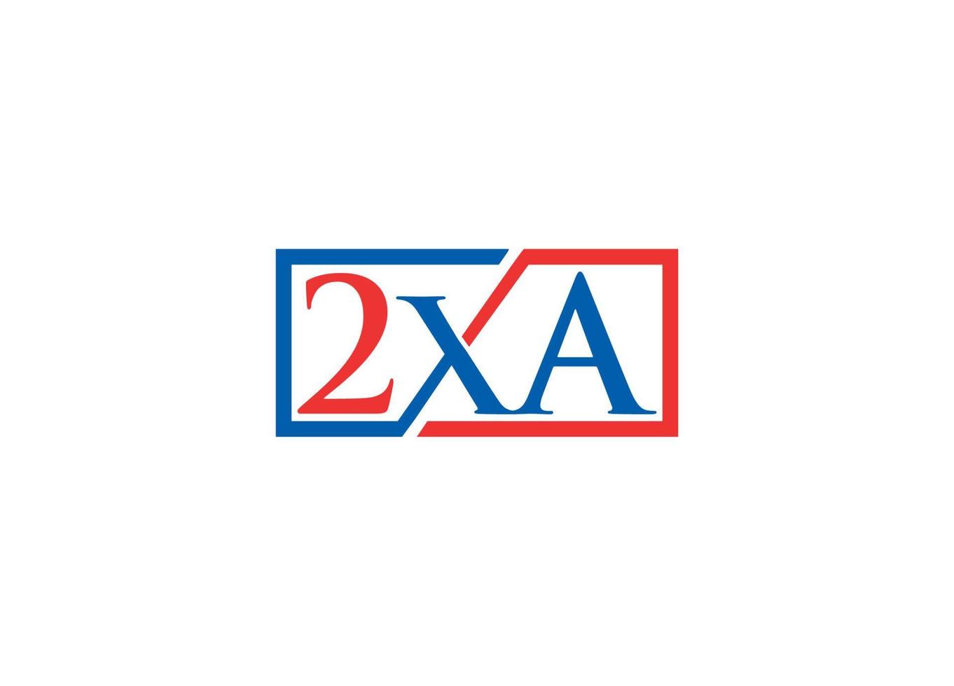 2xa logotyp design vektor mall