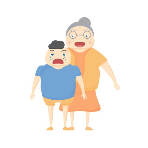 Familienaktivität smilling auf weißem Hintergrund. Vektorillustration im flachen Design. vektor