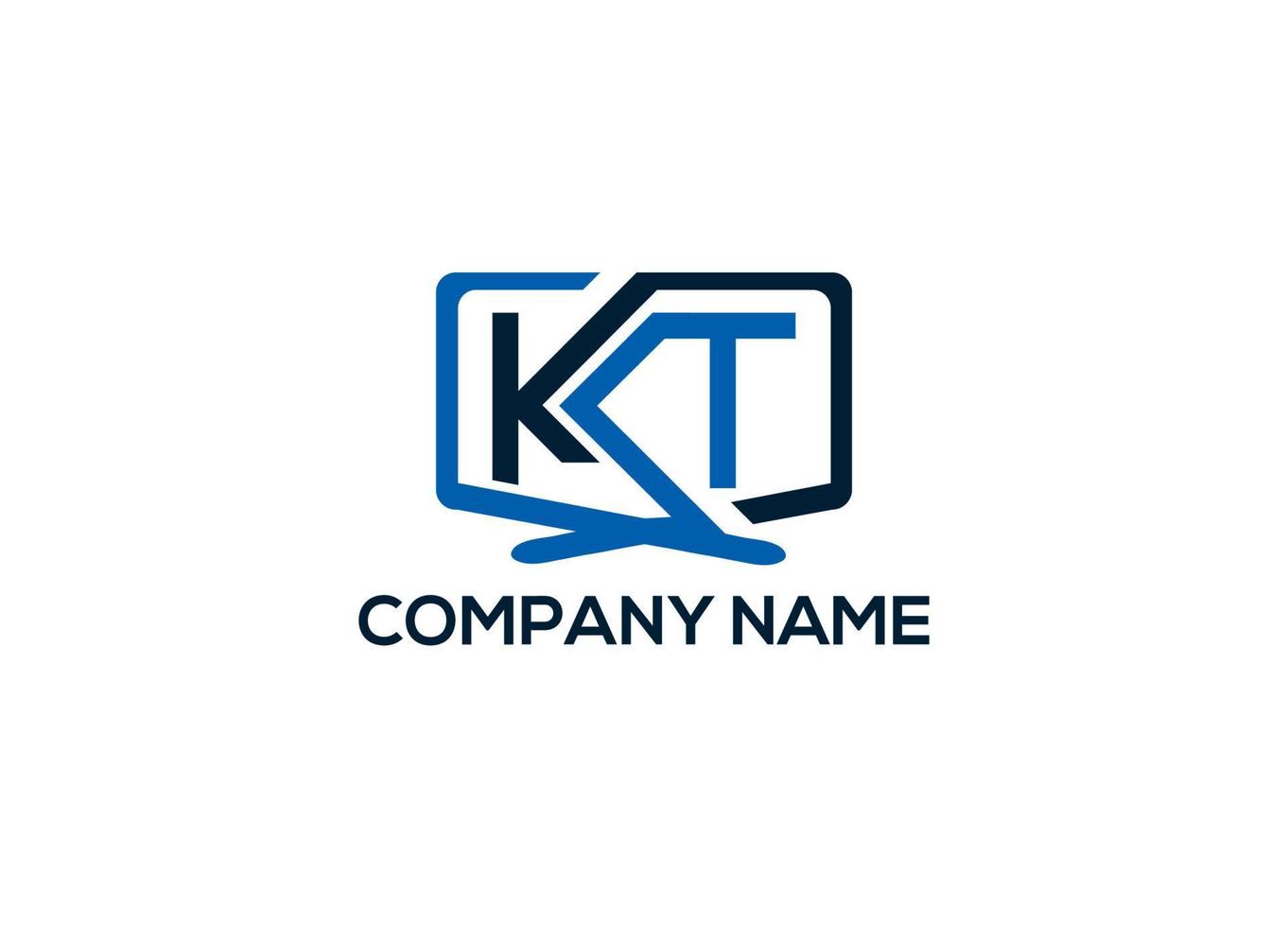 kt-Logo-Design-Vektorvorlage vektor