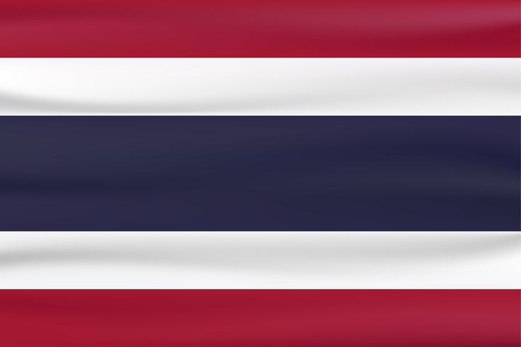 Neue Art Flagge von Thailand-Land mit roter, blauer und weißer Farbe. vektor