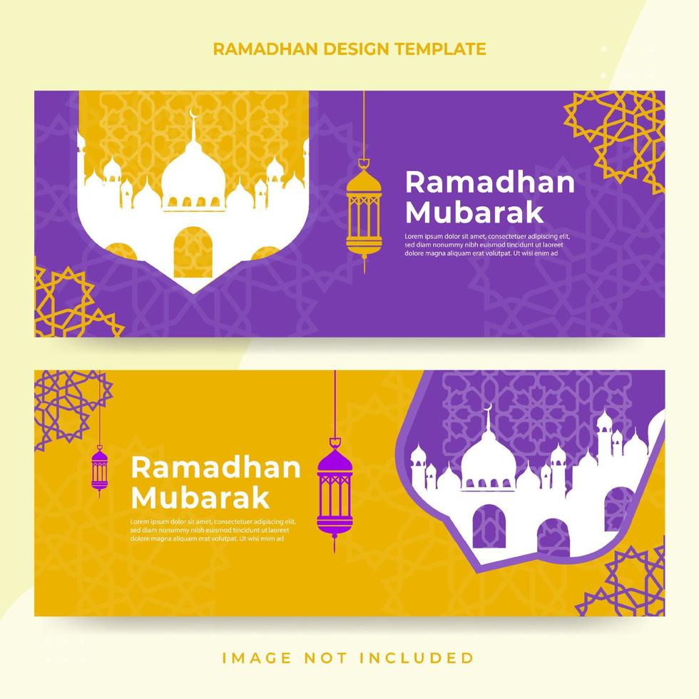 ramadhan eid al fitr horizontaler bannerhintergrundvektor vektor