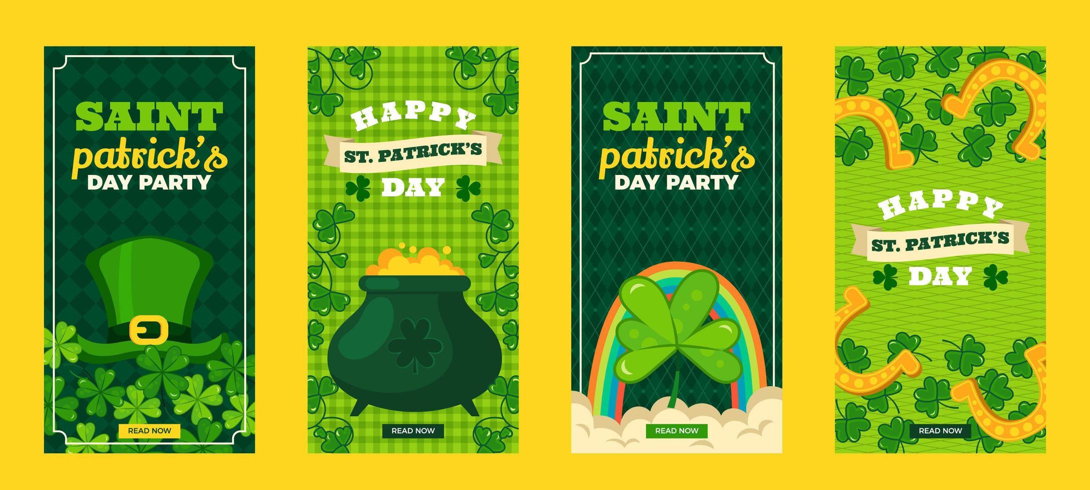Social-Media-Story-Post zum St. Patrick's Day vektor