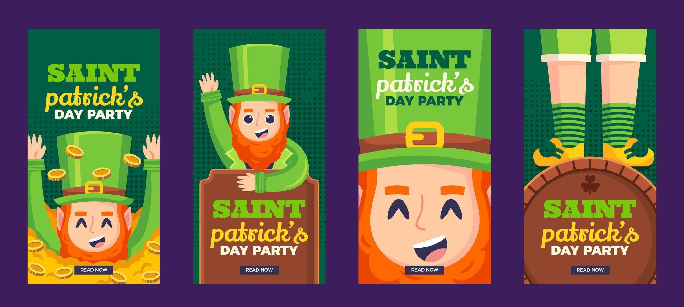 inlägg i sociala medier för Saint Patrick's Day vektor