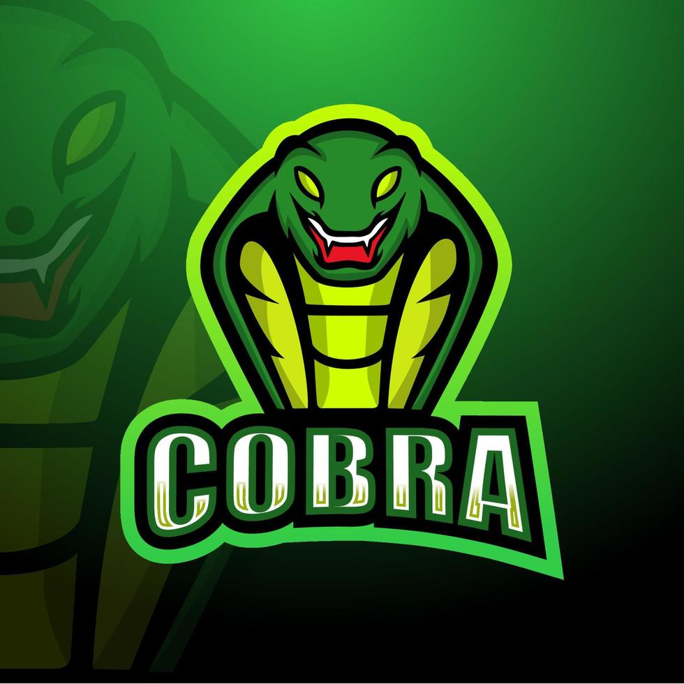 cobra mascot esport logotypdesign vektor