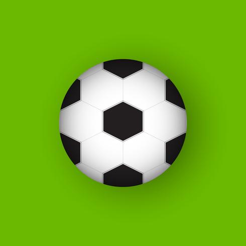 Design-Vektorikone des Fußballs 3D flache vektor