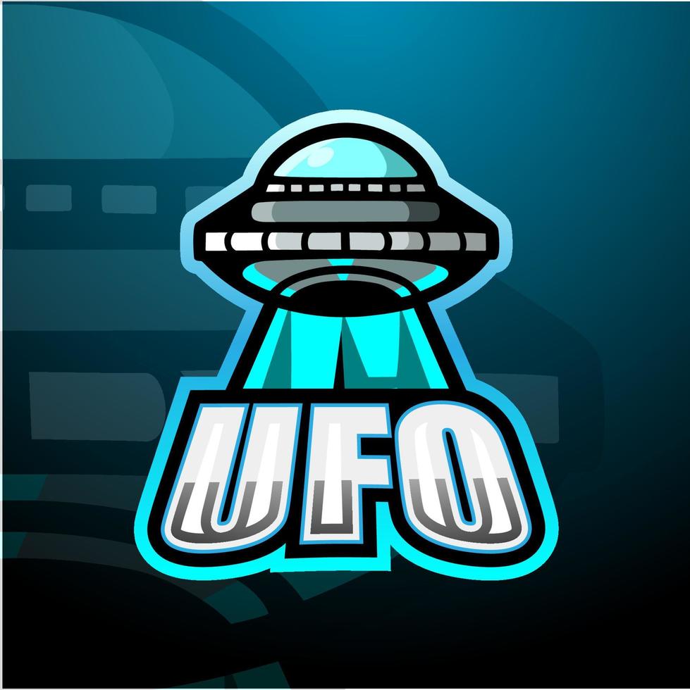 ufo-maskottchen-esport-logo-design vektor