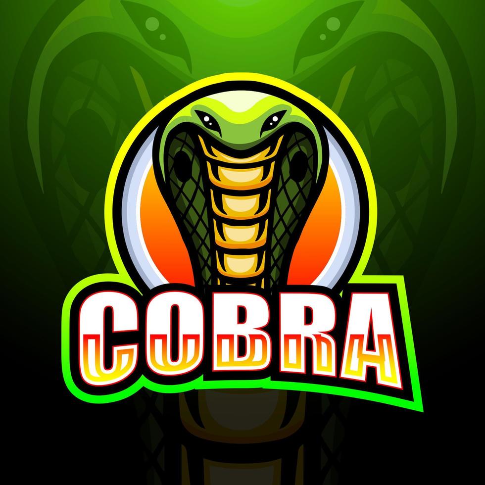 cobra maskottchen esport logo design vektor