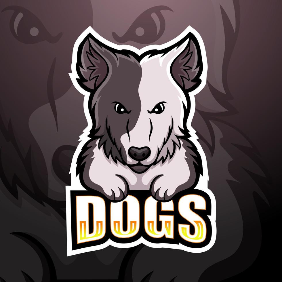 hund maskot esport logotyp design vektor