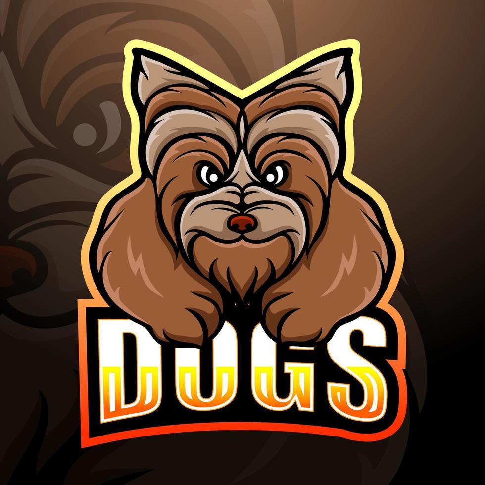 hundemaskottchen esport logo design vektor