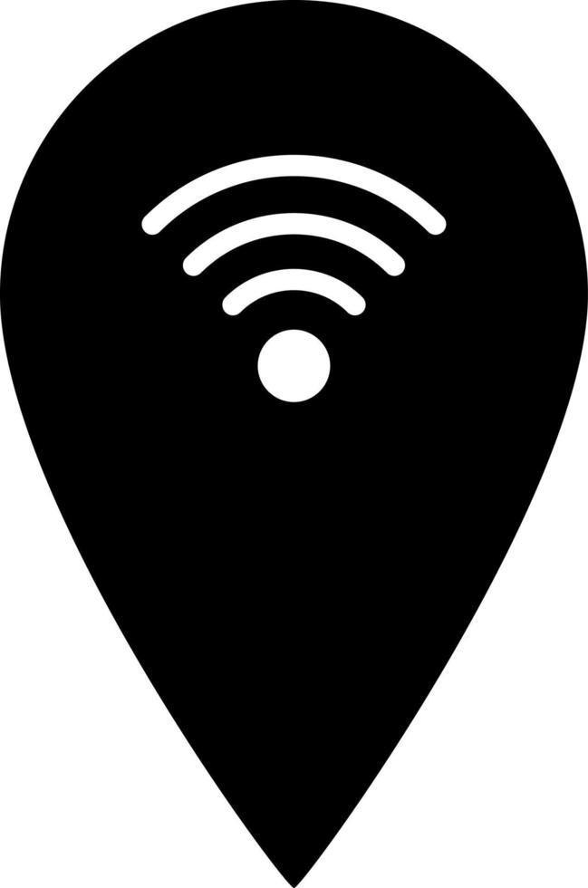 WLAN-Standort-Glyphen-Symbolvektor vektor