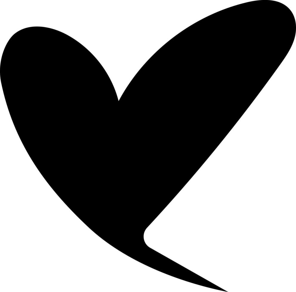 hjärta form glyf ikon vektor