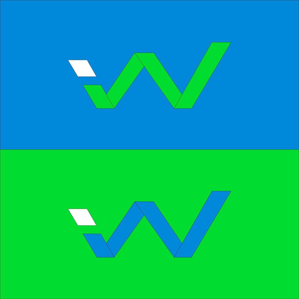 buchstabe w logo.modern design.vector illustration vektor