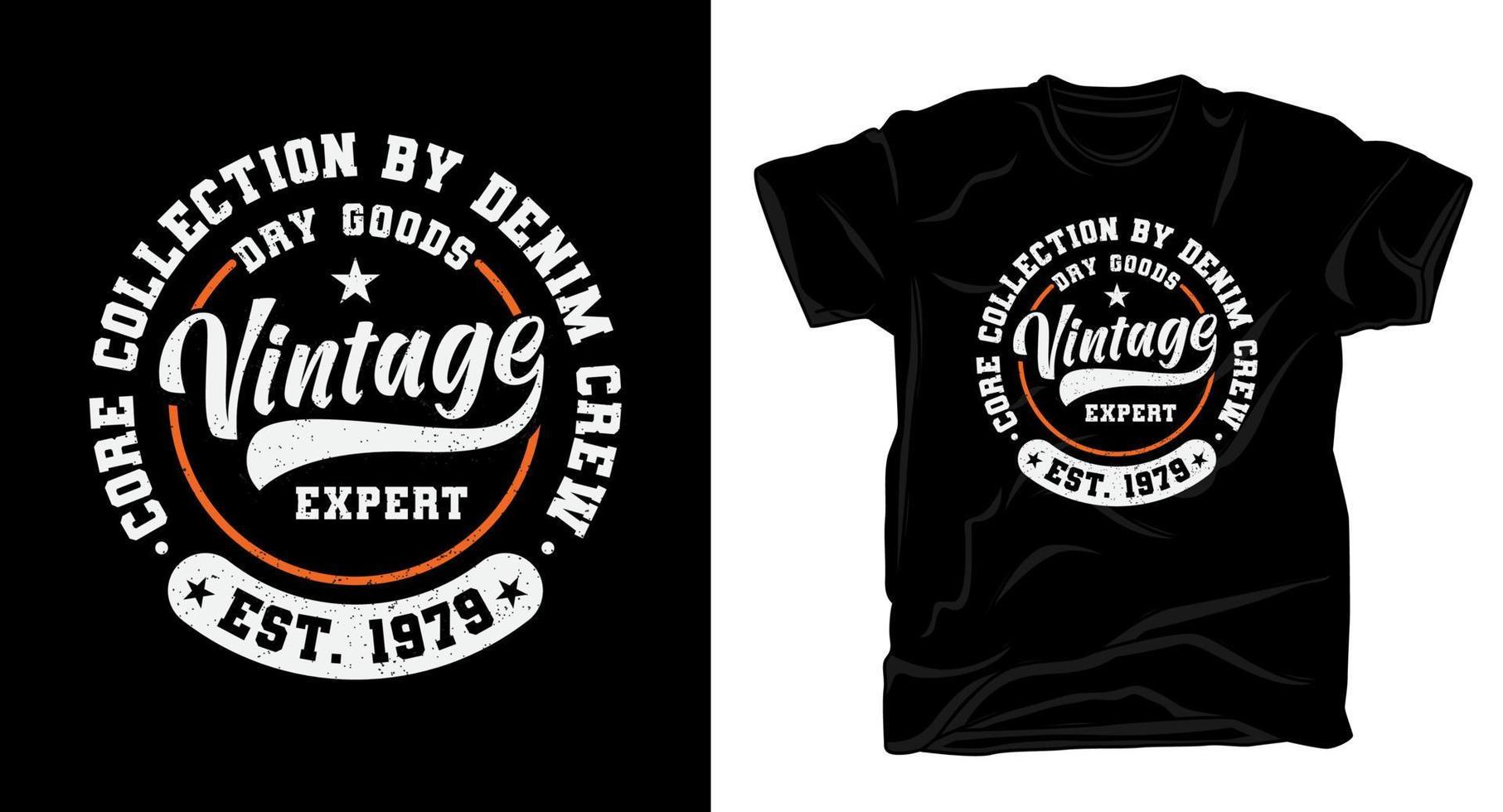 Vintage-Experten-Typografie-T-Shirt-Design vektor