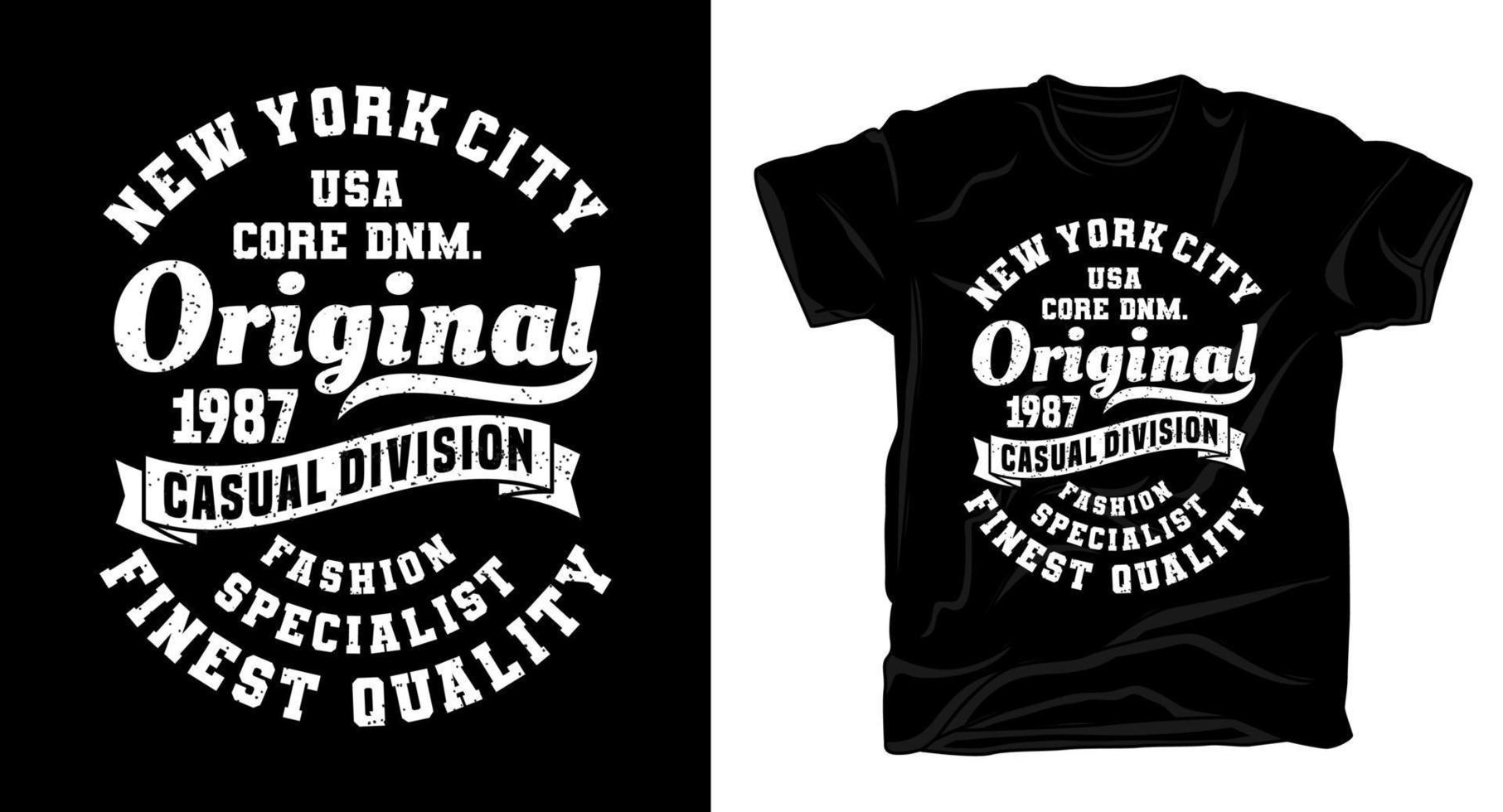 Typografie-Entwurfst-shirt New York City ursprünglicher vektor