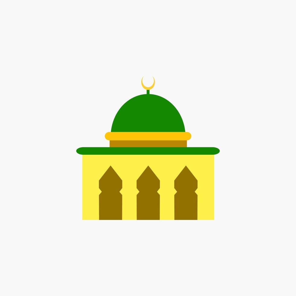bunte moschee flaches symboldesign. Entwürfe für Ramadan. vektor