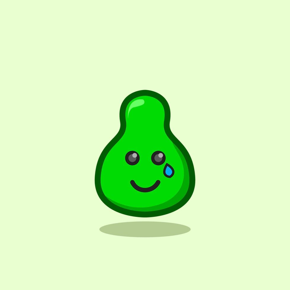 niedliches Avocado-Cartoon-Design berührt. vektor