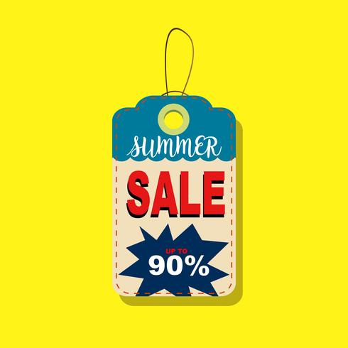 Summer Sale Tags bis zu 90% Design vektor
