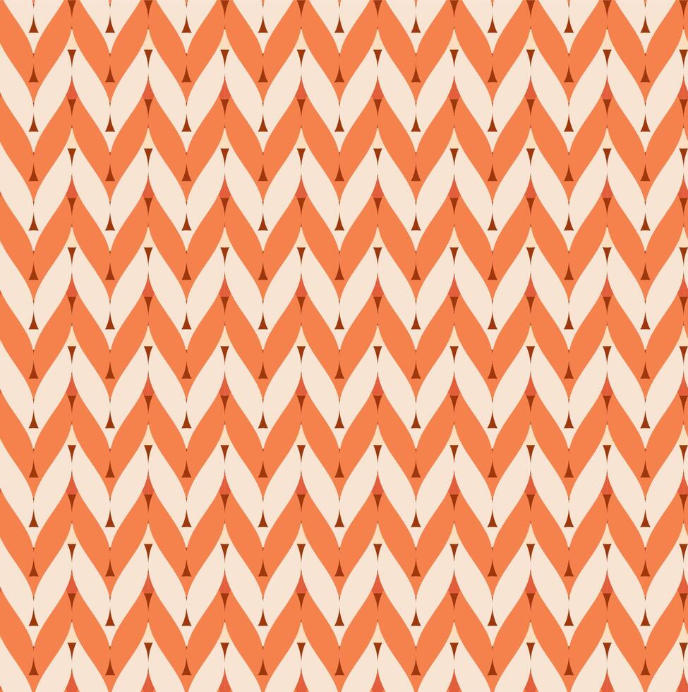 seamless mönster med orange färg stickning, grafisk design för textil, tyg, mode. vektor illustration.