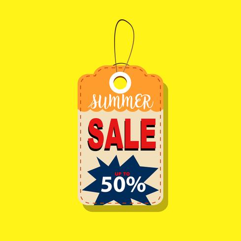 Summer Sale Tags bis zu 50% Design vektor