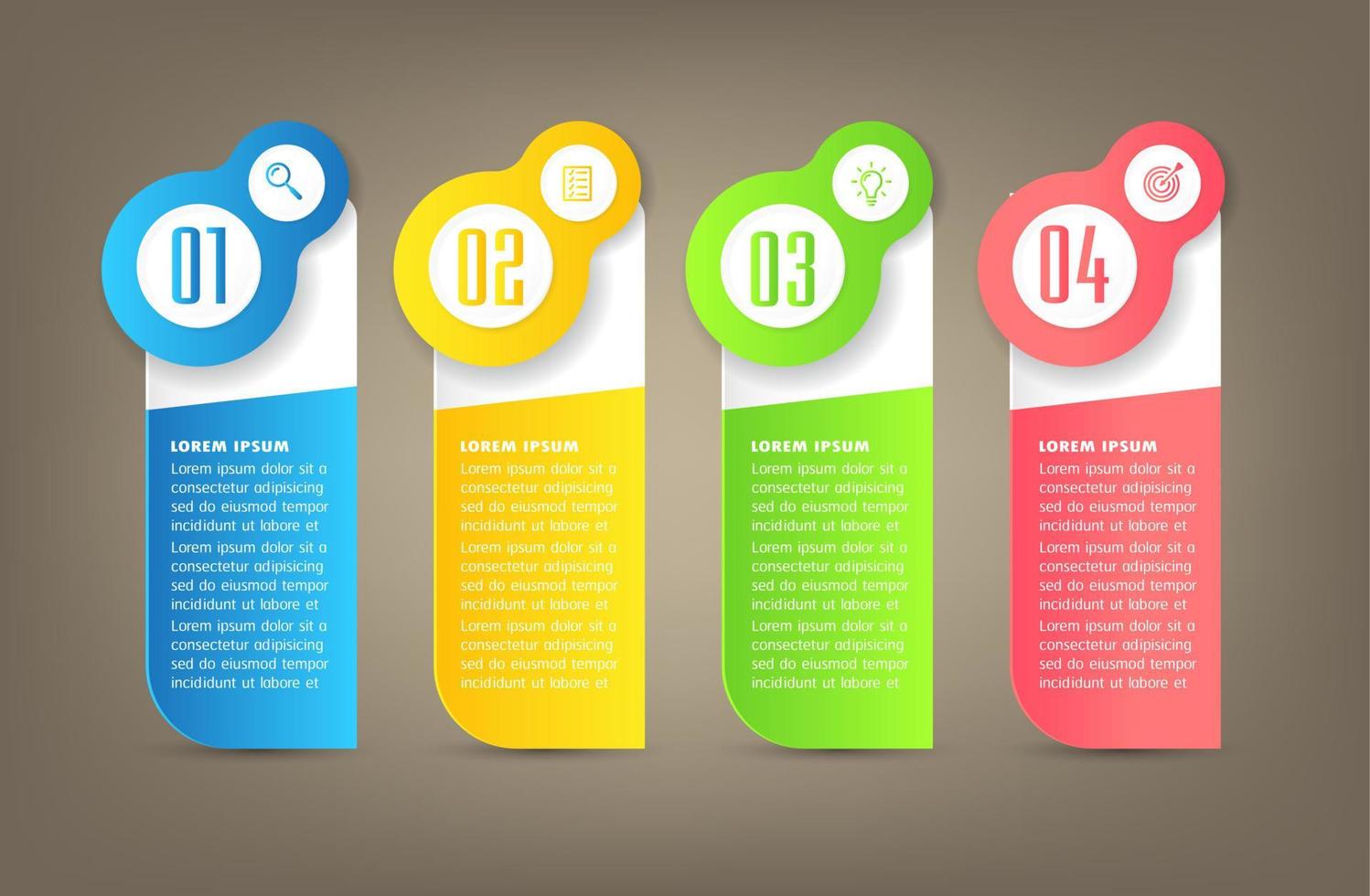 modern text rutmall, infographics banner vektor