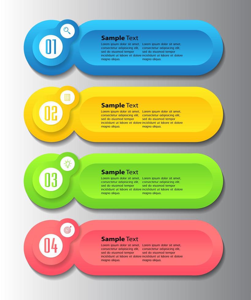 moderne Textfeld-Vorlage, Infografik-Banner vektor