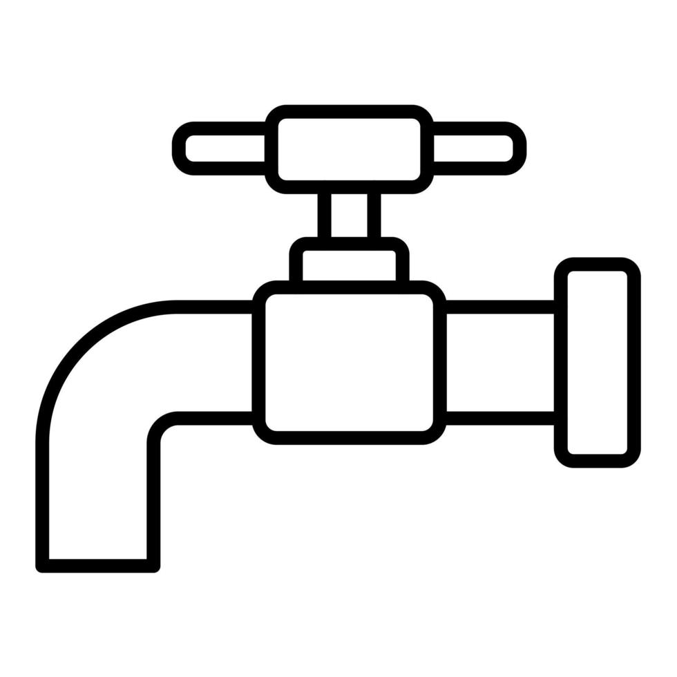 Symbol für die Wasserhahnlinie vektor