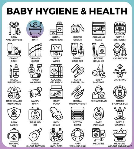 Babyhygiene und Gesundheit vektor