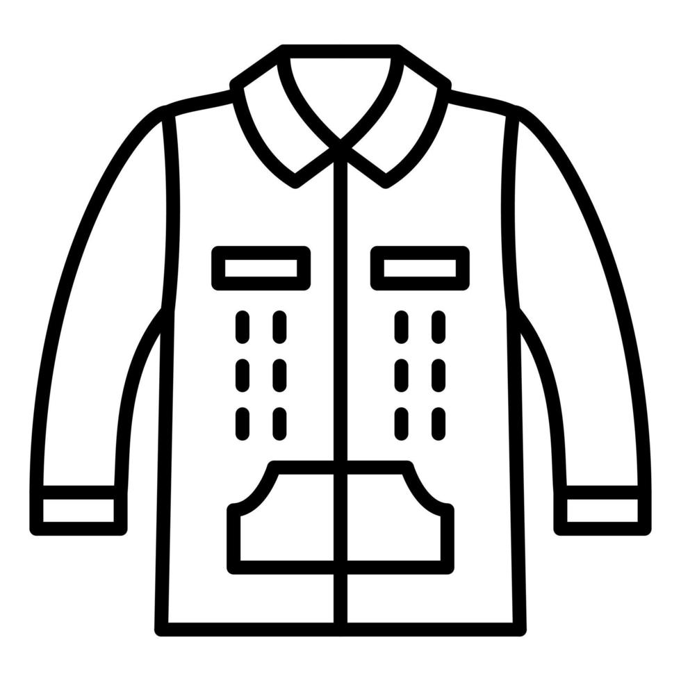 Symbol für die Linie der College-Jacke vektor