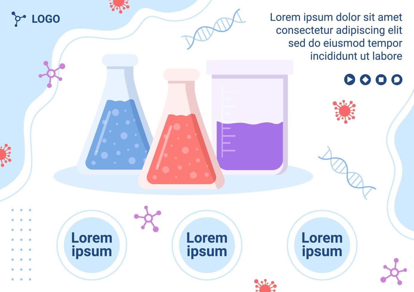 national science day broschyrmall platt designillustration redigerbar av kvadratisk bakgrund lämplig för sociala medier eller gratulationskort vektor