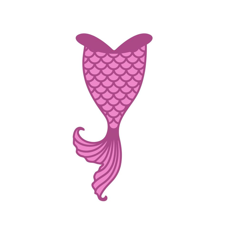 Unterwasser-Meerjungfrau-Schwanz-Silhouette, niedliche Partydekorationen für Mädchen vektor