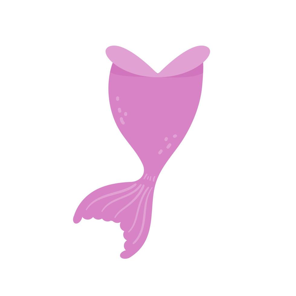 undervattens sjöjungfru svans siluett söta festdekorationer för flickor vektor