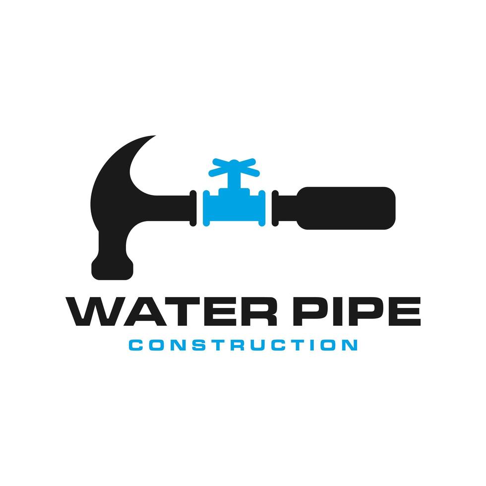 Logo-Design für die Reparatur von Wasserleitungen vektor