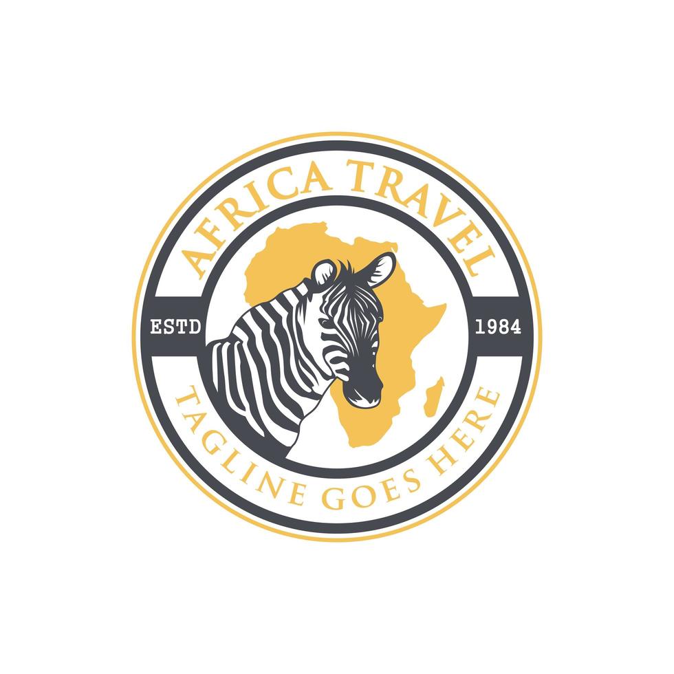 logotyp för afrikanska resor emblem vektor